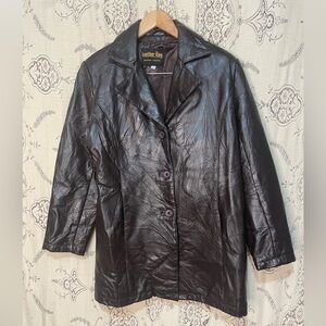 Leather king: vintage patchwork leather jacket